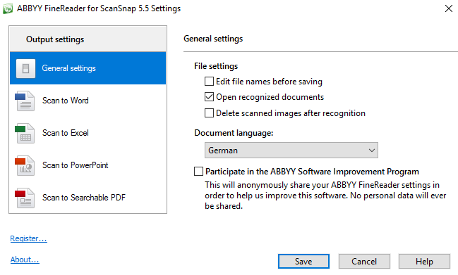 scansnap abbyy finereader express serial number